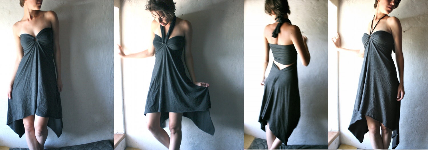 Multifunctional dress - top - skirt in jersey - 10 ways to wear