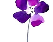 Art, Print, Watercolor: Purple Passion watercolor flower giclee fine art print