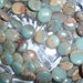 Aqua Terra Impression Jasper 14mm Round Coin Gemstone Bead Strand