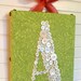 Baby Nursery Button Monogram in Vintage Mother of Pearl Buttons on 8x10 Canvas -- Your Choice of Fabric