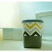 box Chevron grey gray linen nursery weddings decor white Bin yellow Organizer Storage Basket Handmade tagt team Gift Wrap