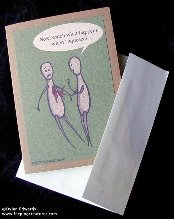 Feeping Creatures Anti-Valentine Monster Card - Squeeze