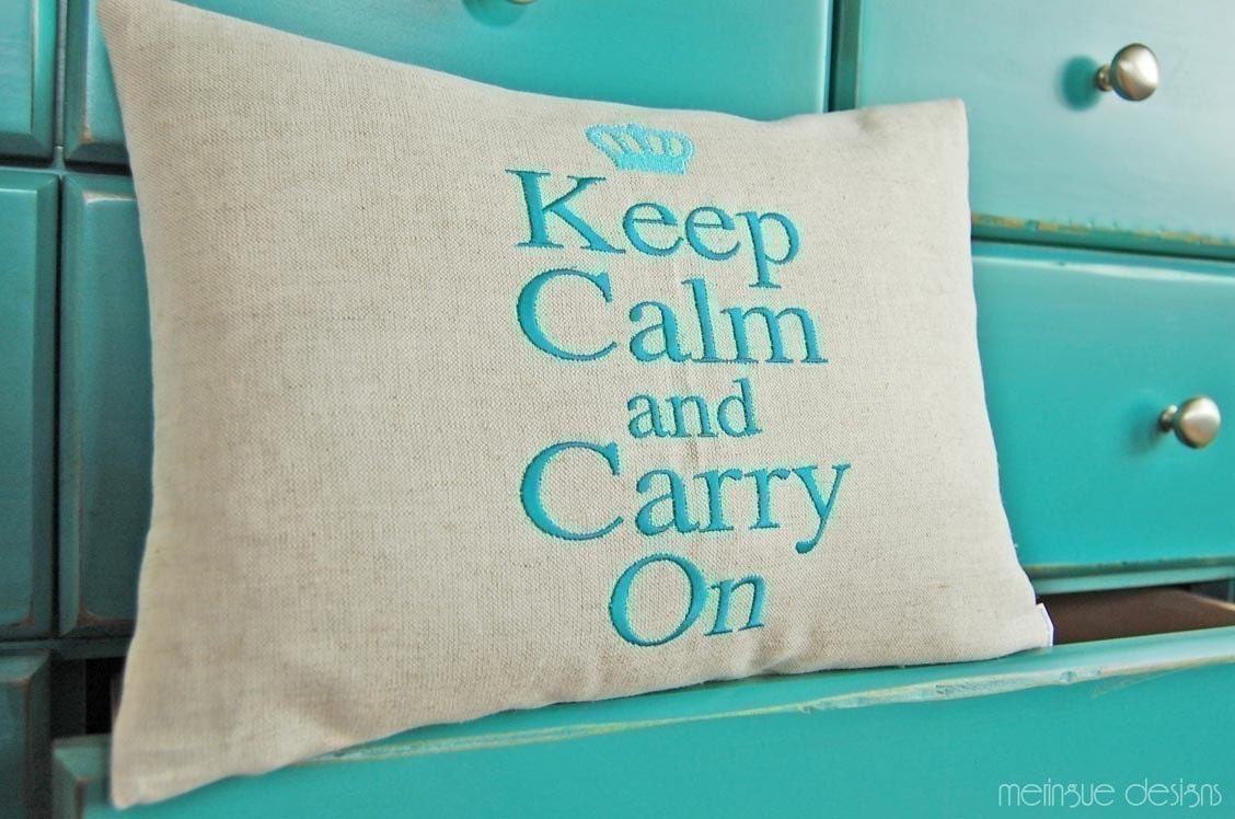 Keep Calm and Carry On - Machine Embroidery Design