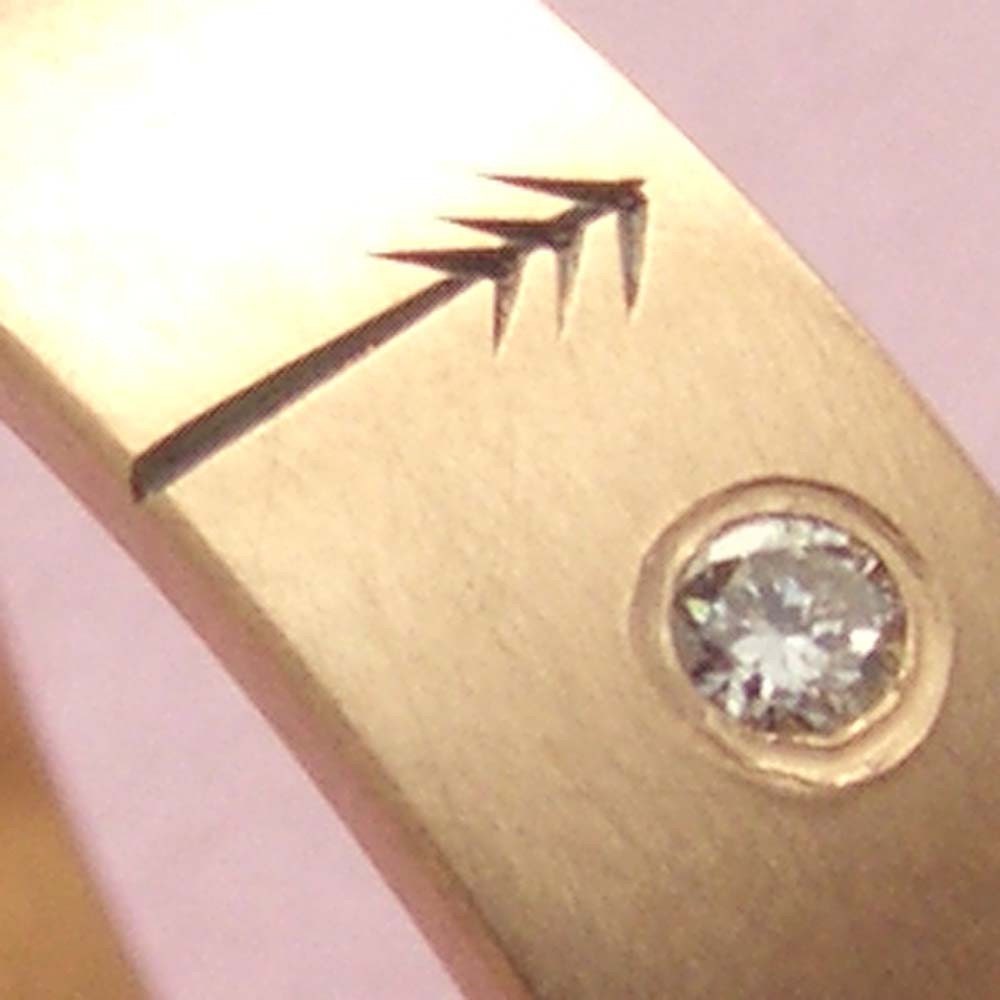 Wedding Band or Engagement Ring Rose Gold with Diamond