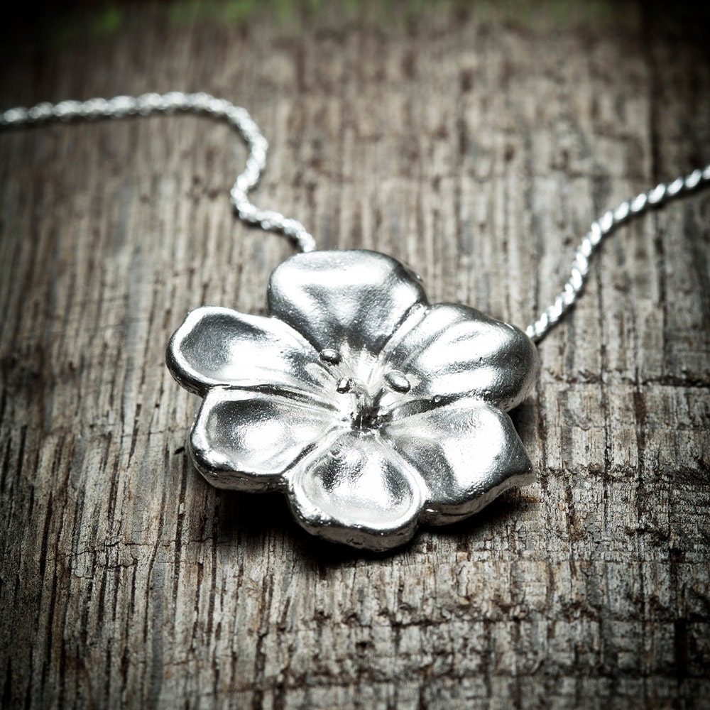 Magnolia Necklace - Nature Inspired Women's Jewelry / Pendant by Brazen Design