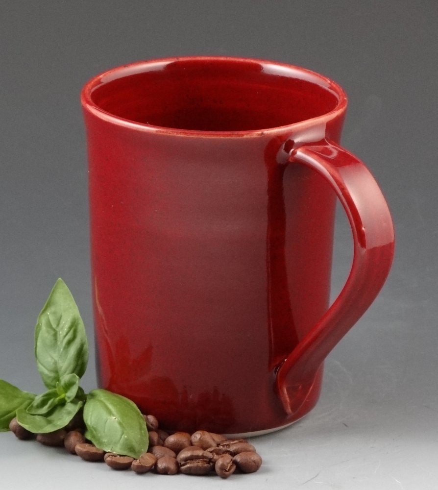 Ceramic Mug in Cranberry Red