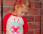 Girly SNUGGLE BOT Raglan Onesie or T Shirt