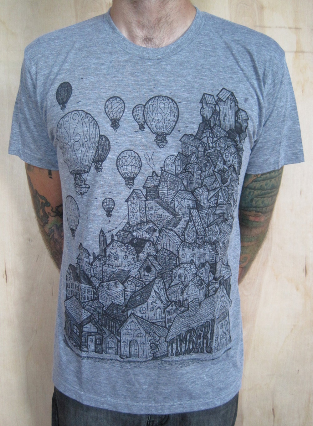 VILLAGE on athletic grey