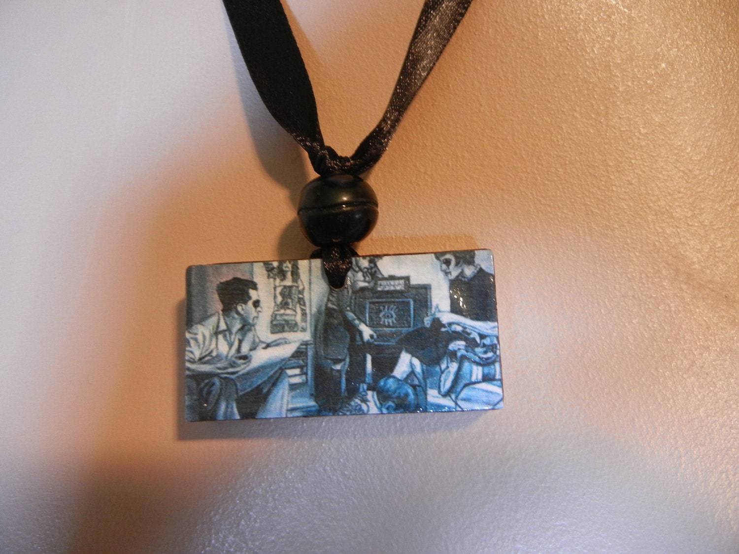Alice Cooper Family domino pendant necklace  SALE