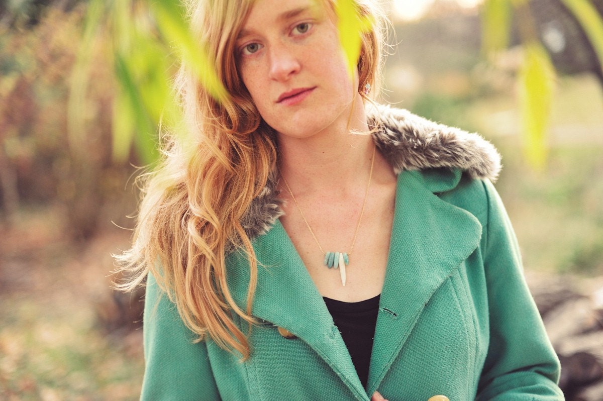 Amazonite and Bone Necklace