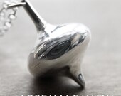 Spiked necklace in polished sterling silver - PRIORITY MAIL