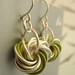 Eternity Silver Earrings - The Stylish Side of Chainmaille - Your Pick of Accent Color