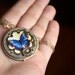 Pearl Necklace, Vintage Locket, Personalized Necklace, Blue, Purple Necklace, Bridal Gift, Bridesmaid Necklace, Image Locket