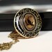 Locket, Image Locket, Resin Locket, Picture Locket, Bird Locket, Black Necklace, Vintage Locket, Bridal Necklace