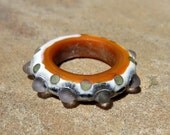 Handmade Lampwork Glass Slider Focal Bead sra