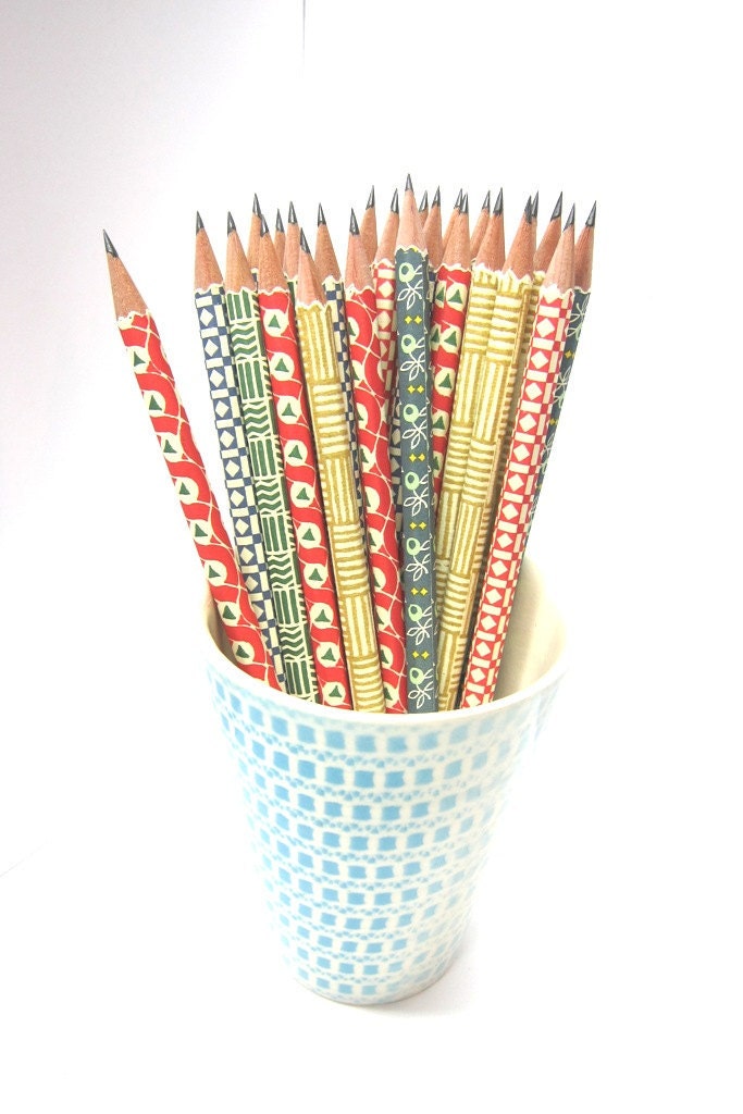 Paper Wrapped Pencils - Set of 6