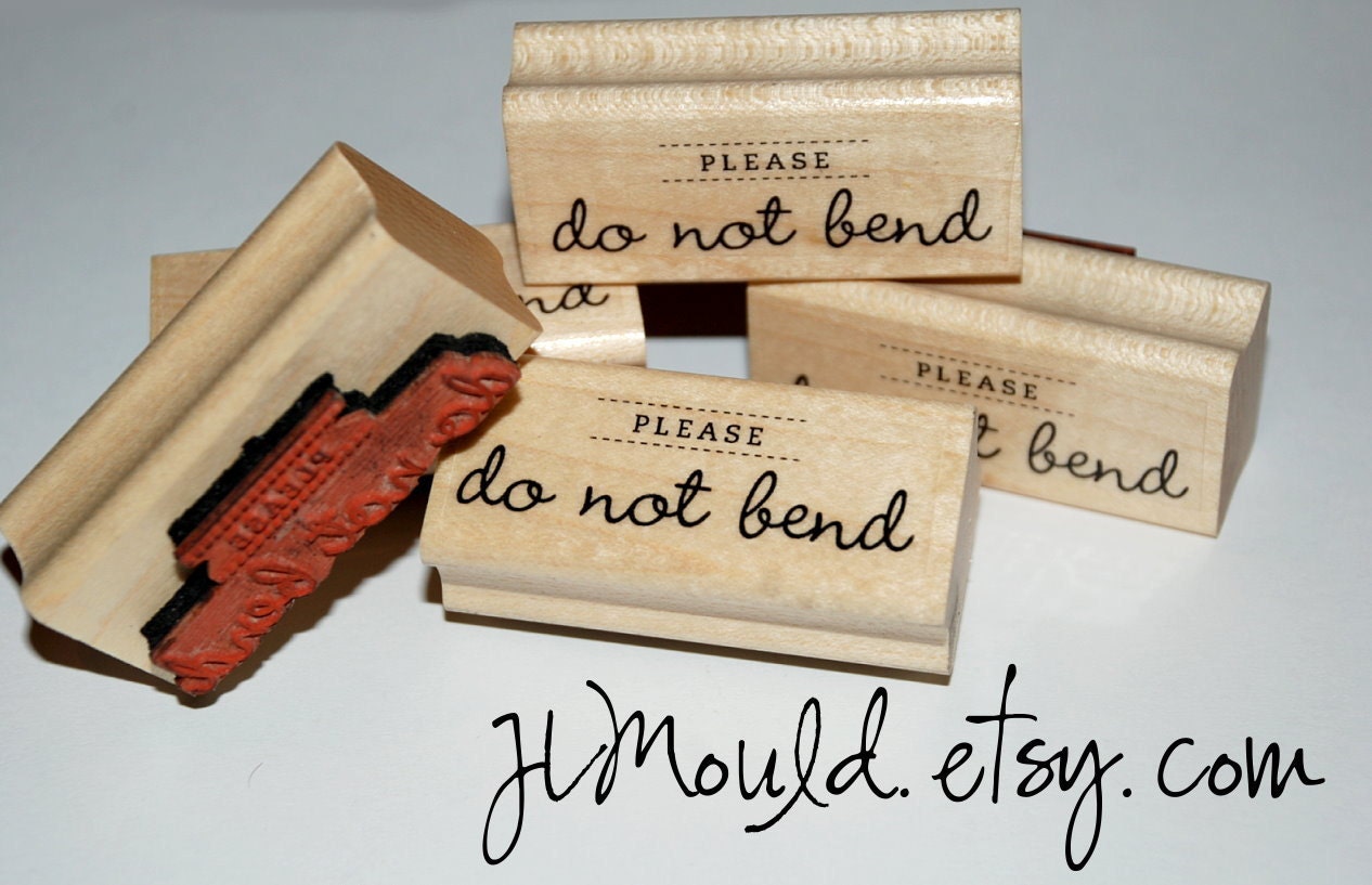 Stocking Stuffer Sale Ready to Ship Red Rubber Professional Photographer Stamp Please Do Not Bend Photo Photos DYI Wedding Small Business