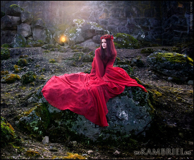 Enchanted Evermore... Red Dracula's Bride Gown by Kambriel