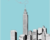 A Scribble in the Sky - Digital Print / Wall Art / Illustration