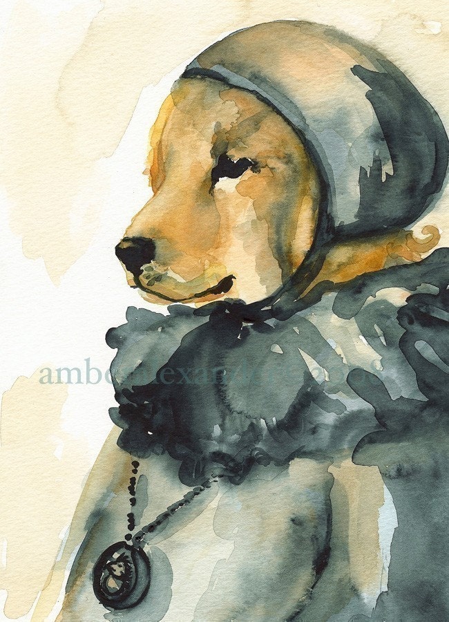 Juliet, Morning- Golden Retriever Art