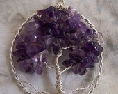 Amethyst Tree of Life necklace pendant with chain - Amethyst Necklace - Amethyst pendant - Tree of Life pendant - February Birthstone