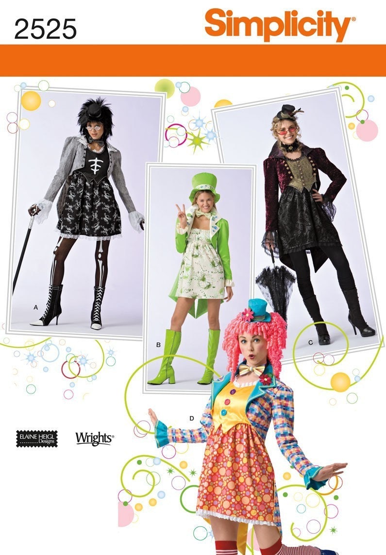 Diy Sewing Pattern Simplicity 2525 -Steampunk , Goth , Vampire-