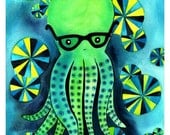 Geeky Octopus 8x10 Fine Art Print