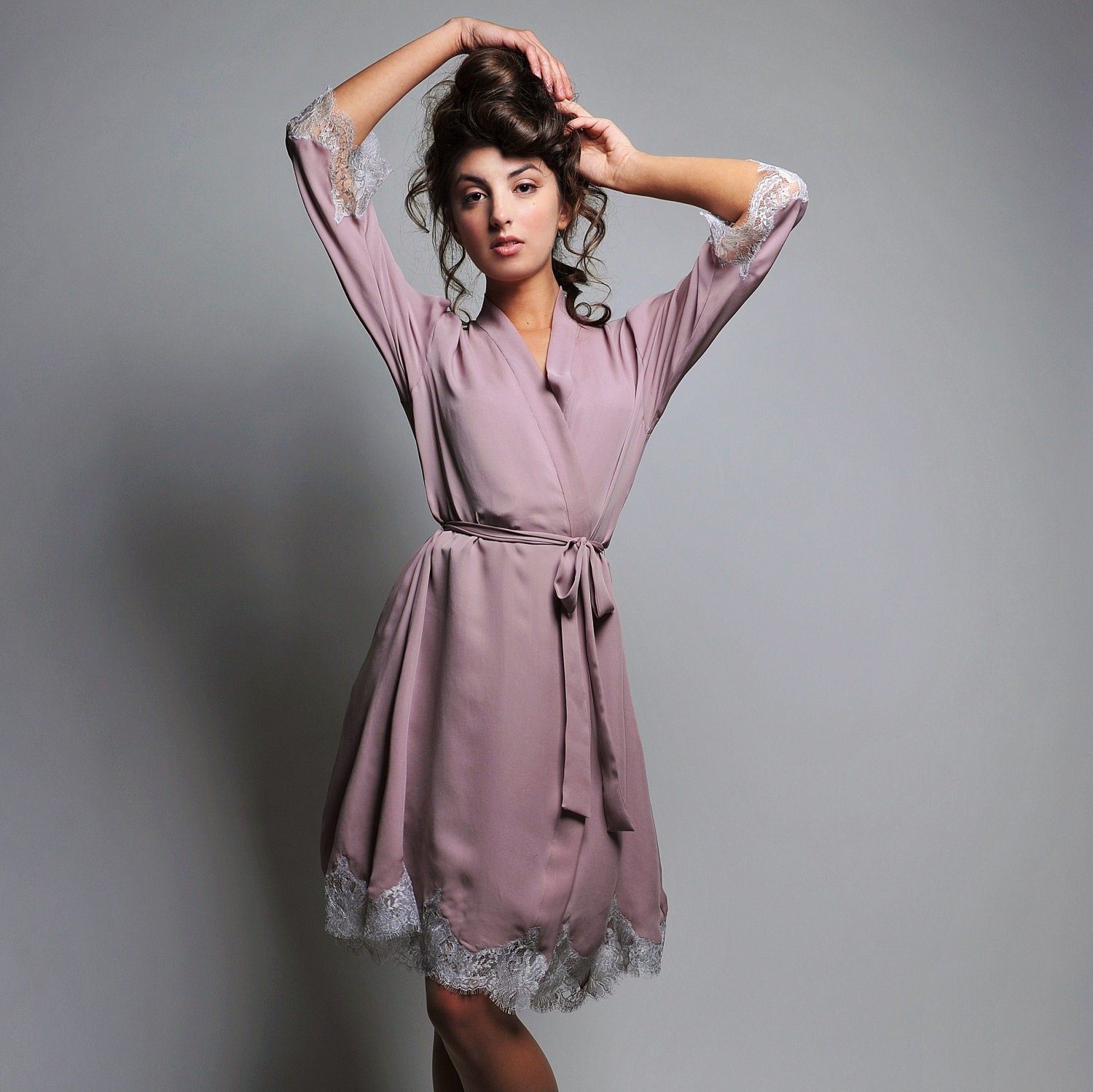 Elise robe - silk lingerie