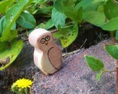 Wooden Waldorf Inspired Toy Children's Cute Little Wooden Owl Play Friend