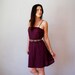 vintage SHEER dress / 1970s pinstriped AUBERGINEsun dress