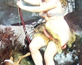 1974 Renoir "Diana" Vintage Book Plate for Framing