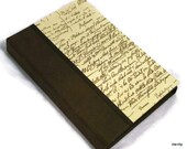 Nook Touch Case, Kindle Touch, Kindle Classic Case- Hardcover Book Style, Faux Leather, Michael Miller Antiquities Fabric Magnet Close
