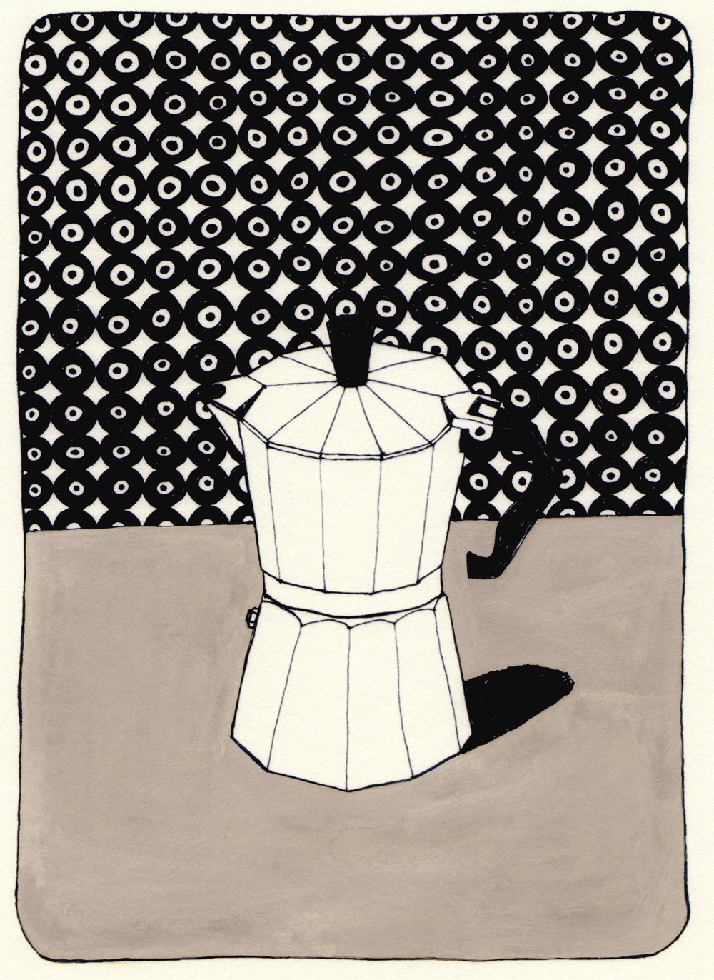 Coffee Pot with Wallpaper (Limited Edition Print)