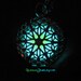 Seafoam Two Color  Green and Aqua Blue Burst Glow Locket