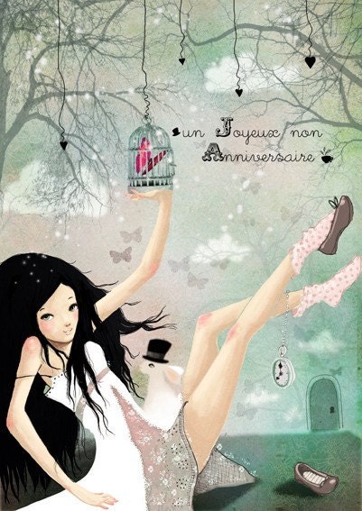 Alice est grande maintenant   - digital art Print