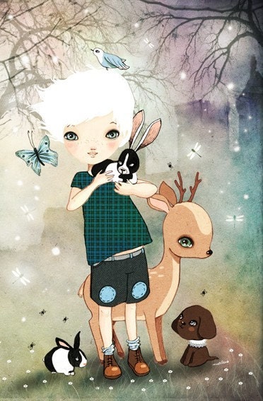 envie de calin   - digital art Print