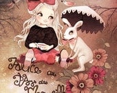 Alice tea time  -  art print