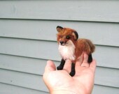 Gourmet Felted / Needle Felted Animal / Fox Animal Sculpture