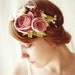 RESERVED for Diane (with EXPRESS shipping) magenta flower hair fascinator 'subterranean' wedding accessory head piece