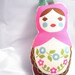 Russian Matryoshka Doll Ornament Peppermint Pink, or worry doll without ribbon