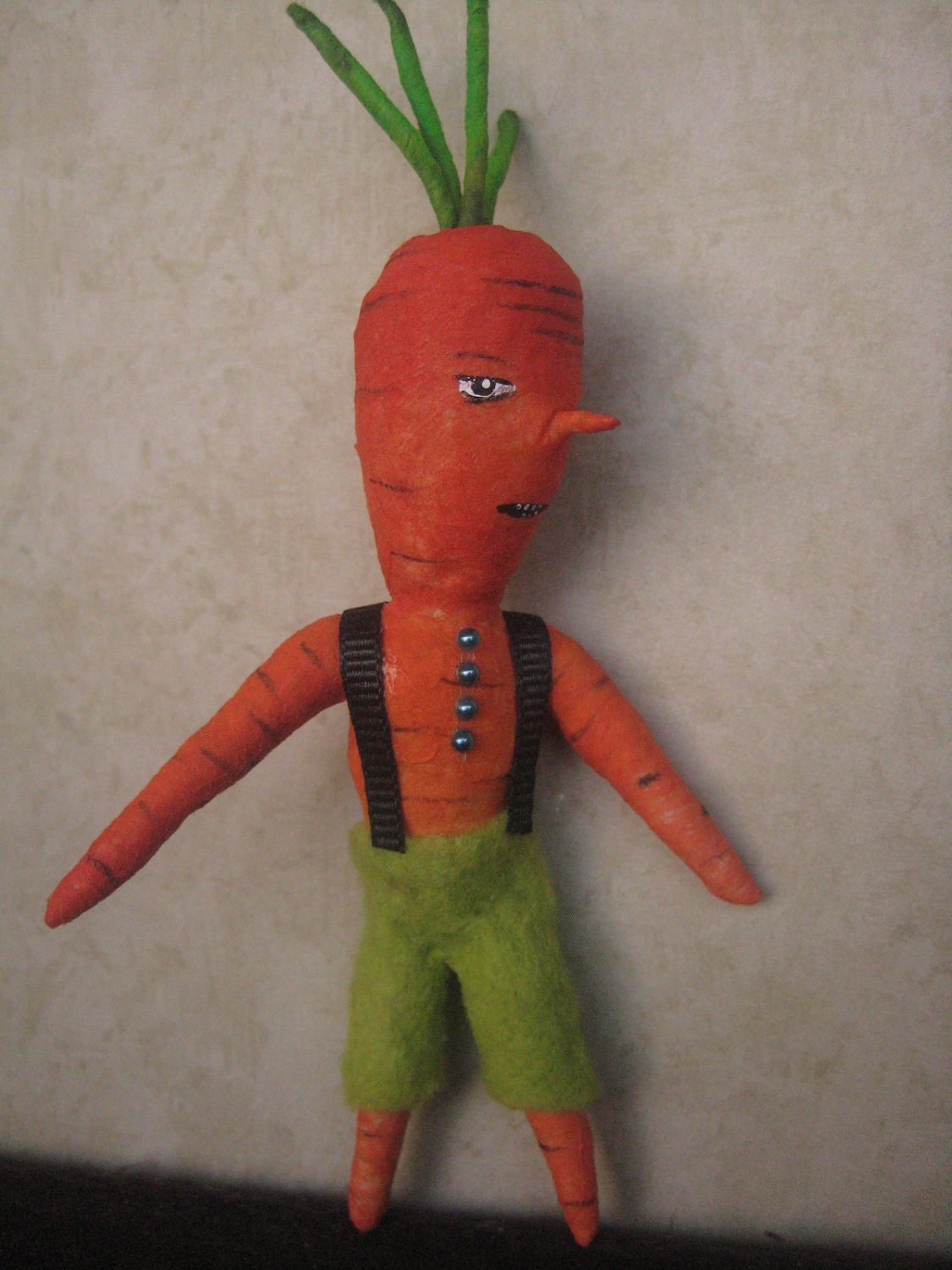 Spun Cotton Carrot boy by Maria Pahls