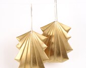 Art Deco earrings - gold - brass - vintage inspired