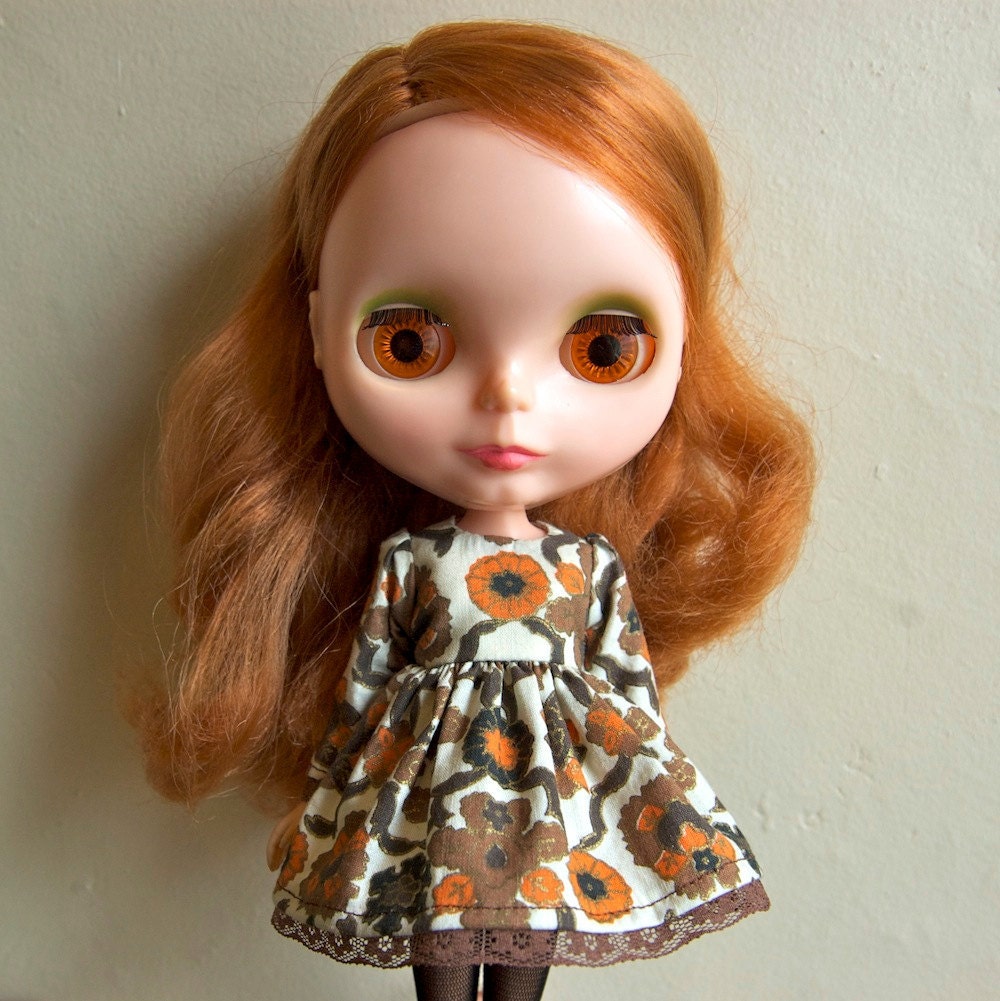 MADE TO ORDER fire in cairo vintage dress for blythe