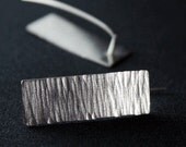 Ripple Texture Silver Earrings - Geometric, Contemporary, Minimalist