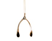 Gold Wishbone Necklace
