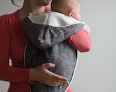 Modern Baby Gift Blanket - Organic Newborn Noonie- Cocoa Swirls