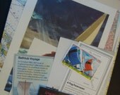 Set Sail for a Ocean Voyage Vintage Sailboat Collage and Scrapbook Kit Number 1574g