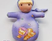 Waldorf Doll Mini Baby  Purple