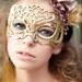 Masquerade mask in gold leather "Victoriana"