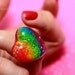 Reserved for Colleen, Summer in Australia Neon Electric Bold Color Resin Heart Adjustable Summer Fun Heart Shape Ring
